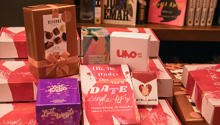 Books on display at the NYC launch event